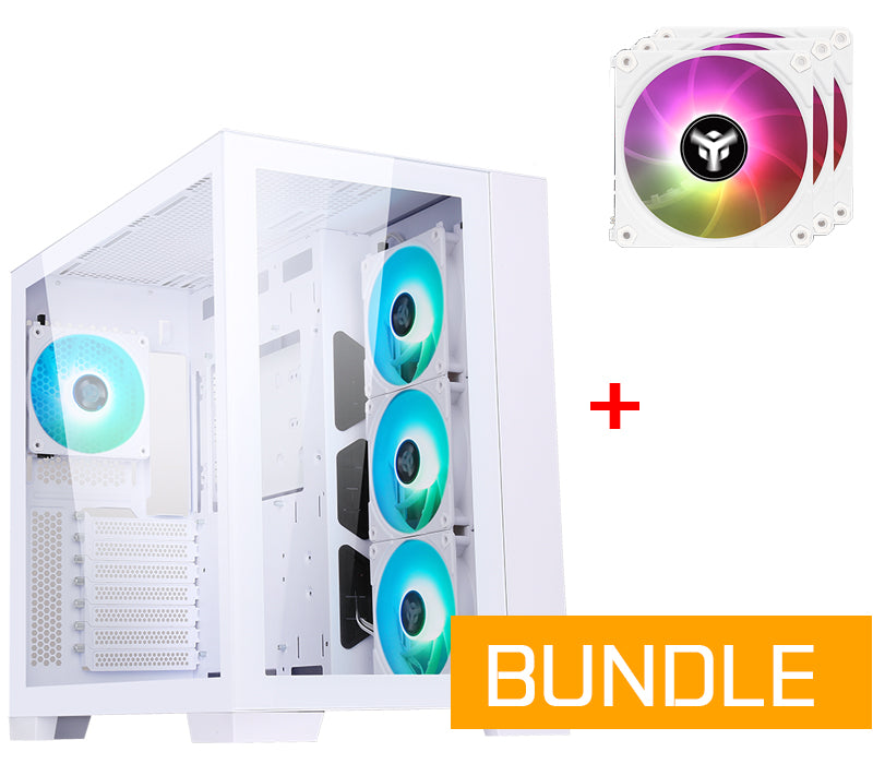 Bundle - Case DARK CAVE WHITE con Kit 3x Ventola wireless in OMAGGIO