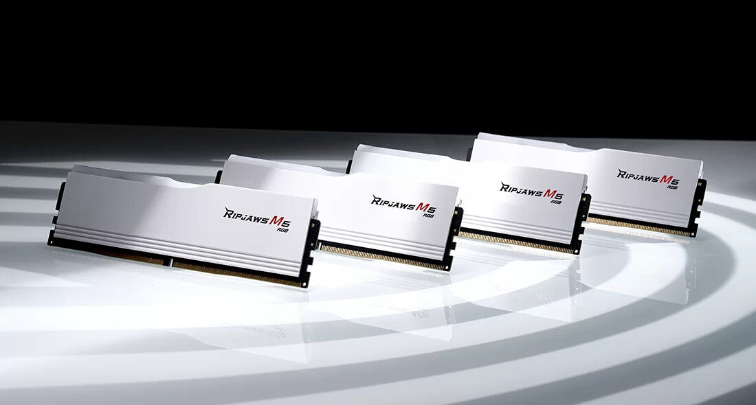 G.Skill DIMM 32GB DDR5-6000 (2x16GB) Dual Kit- Ripjaws M5 RGB- INTEL XMP- White