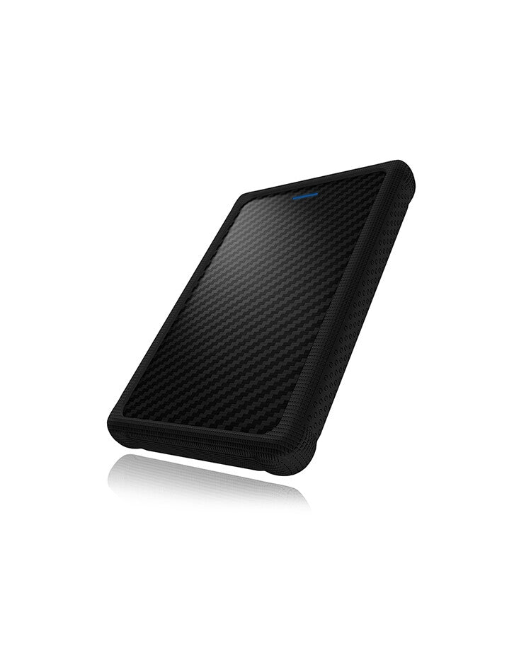 ICY BOX Case Esterno per SSD/HDD 2-5" a 1xUSB3.2 Gen1 Host- senza viti- protezione in silicone