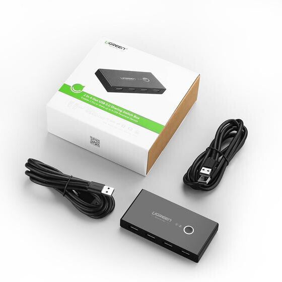 UGREEN Box Condivisione 2 PC in 4 periferiche USB 2.0