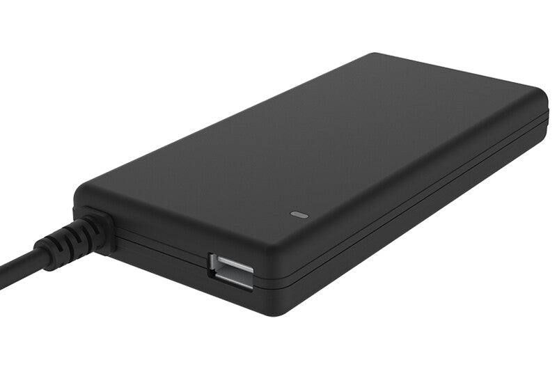 Alimentatore Universale Slim per Notebook 90W con 12 connettori- porta USB 5V1A- 100/240VAC- 9.5/24VDC (Gomma soft-touch)