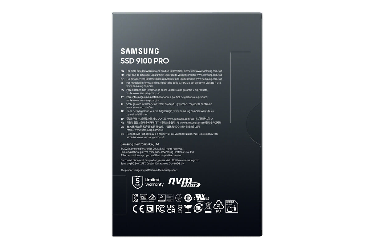 SSD SAMSUNG 9100 PRO 2TB PCIe 5.0 (R14700 - W13400)