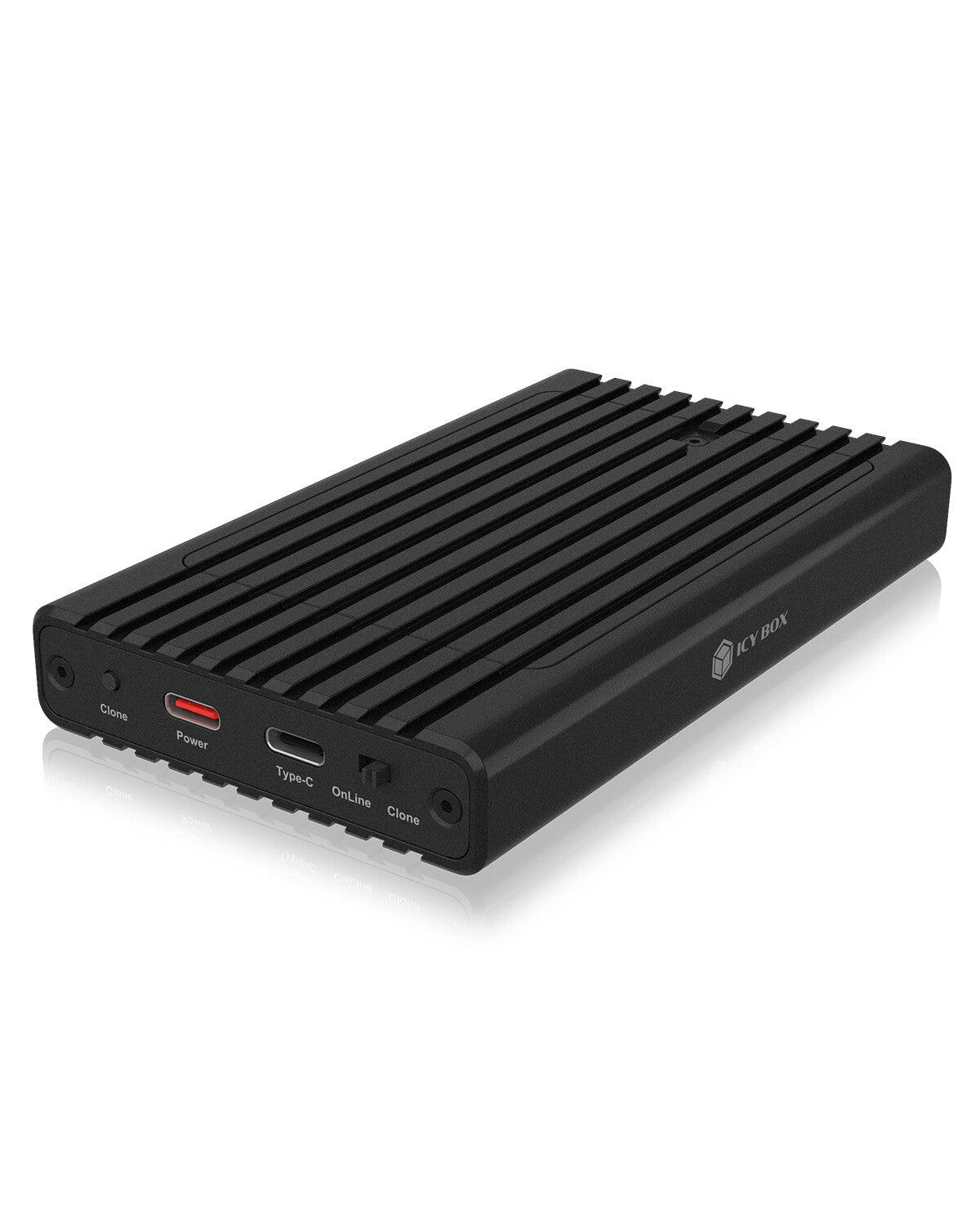 ICY BOX Docking Clone Station- M.2 NVME- USB3.2 Gen2 Type-C/A- Alluminio- Black