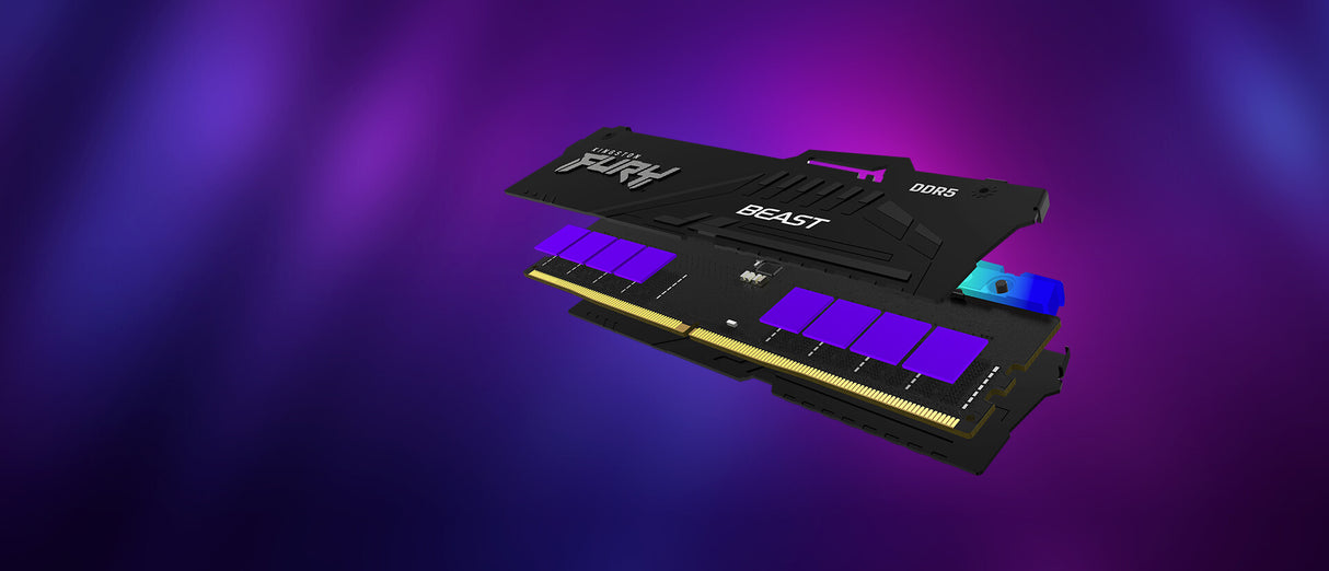 KINGSTON DIMM 32GB (2x16GB) DDR5 6000MHZ CL30 FURY Beast RGB EX