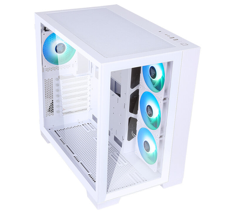 Case DARK CAVE - Gaming Tower- ATX- 4x12cm ARGB fan- 2xUSB3- Type-C- Side & Front Panel Temp Glass- White Edition