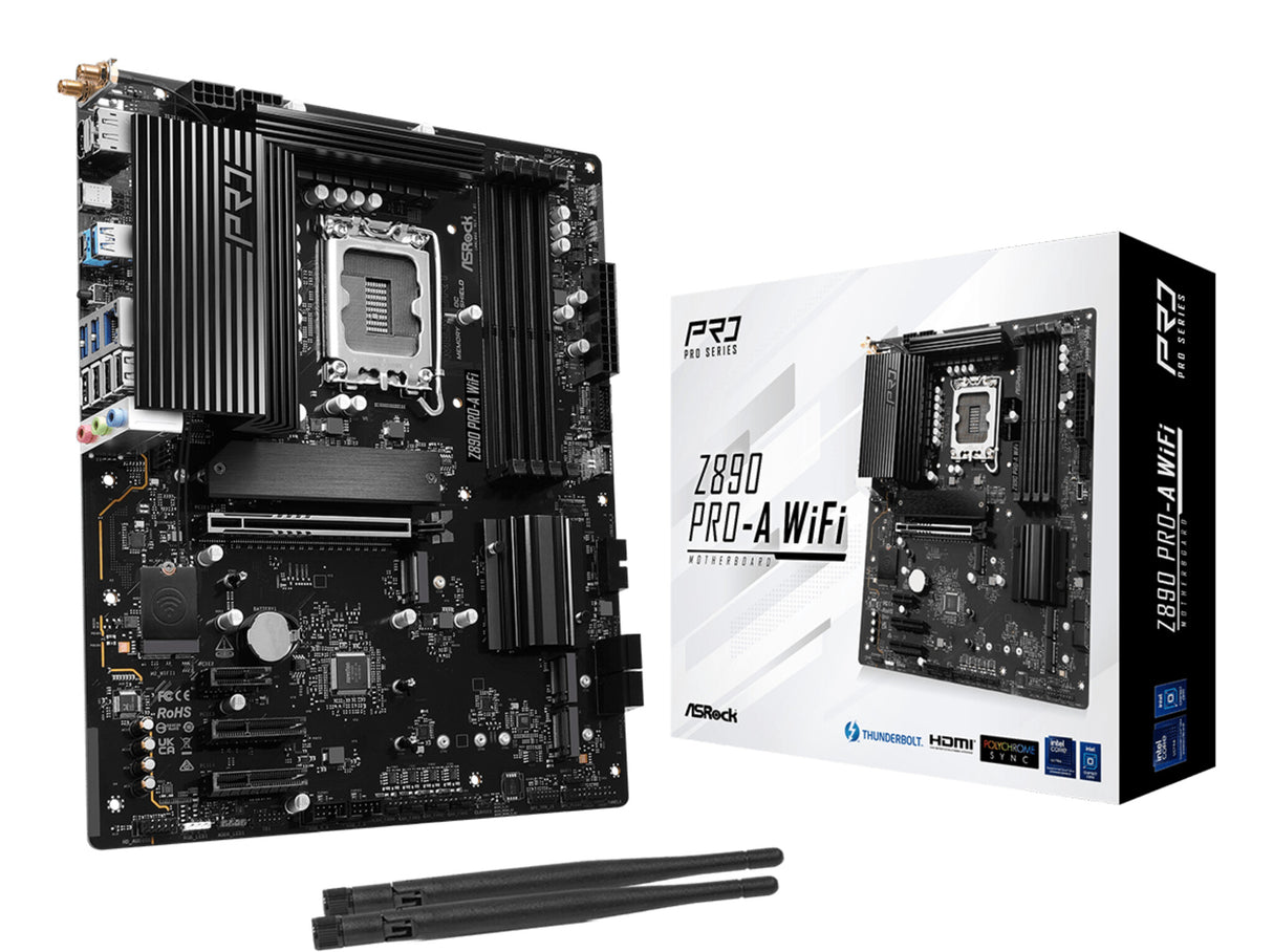 MB Asrock 1851 Z890 PRO-A WIFI- 4*DDR5- 4*SATA3- 2*M.2- HDMI- DP- ATX