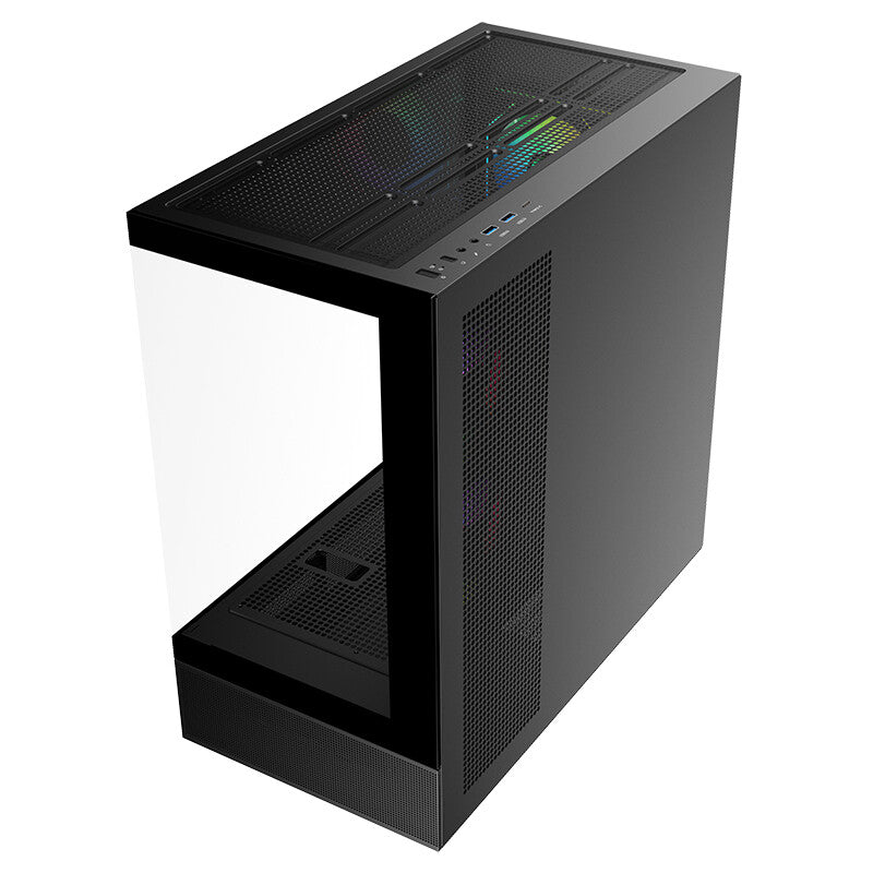Case SHOWBUI 42B - Gaming Tower- ATX- 3x12cm ARGB fan- 2xUSB3- Type-C- Side & Front Panel Temp Glass
