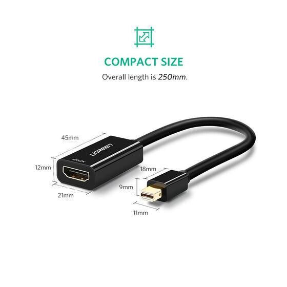 UGREEN Adattatore Mini DP a HDMI femmina (4K)