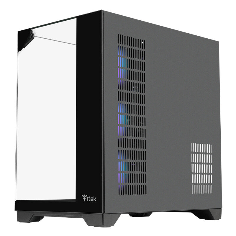 Case DARK CAVE PANO - Gaming Tower- ATX- 4x12cm ARGB fan- 2xUSB3- Type-C- Temp Glass Top- Side & Front Panel