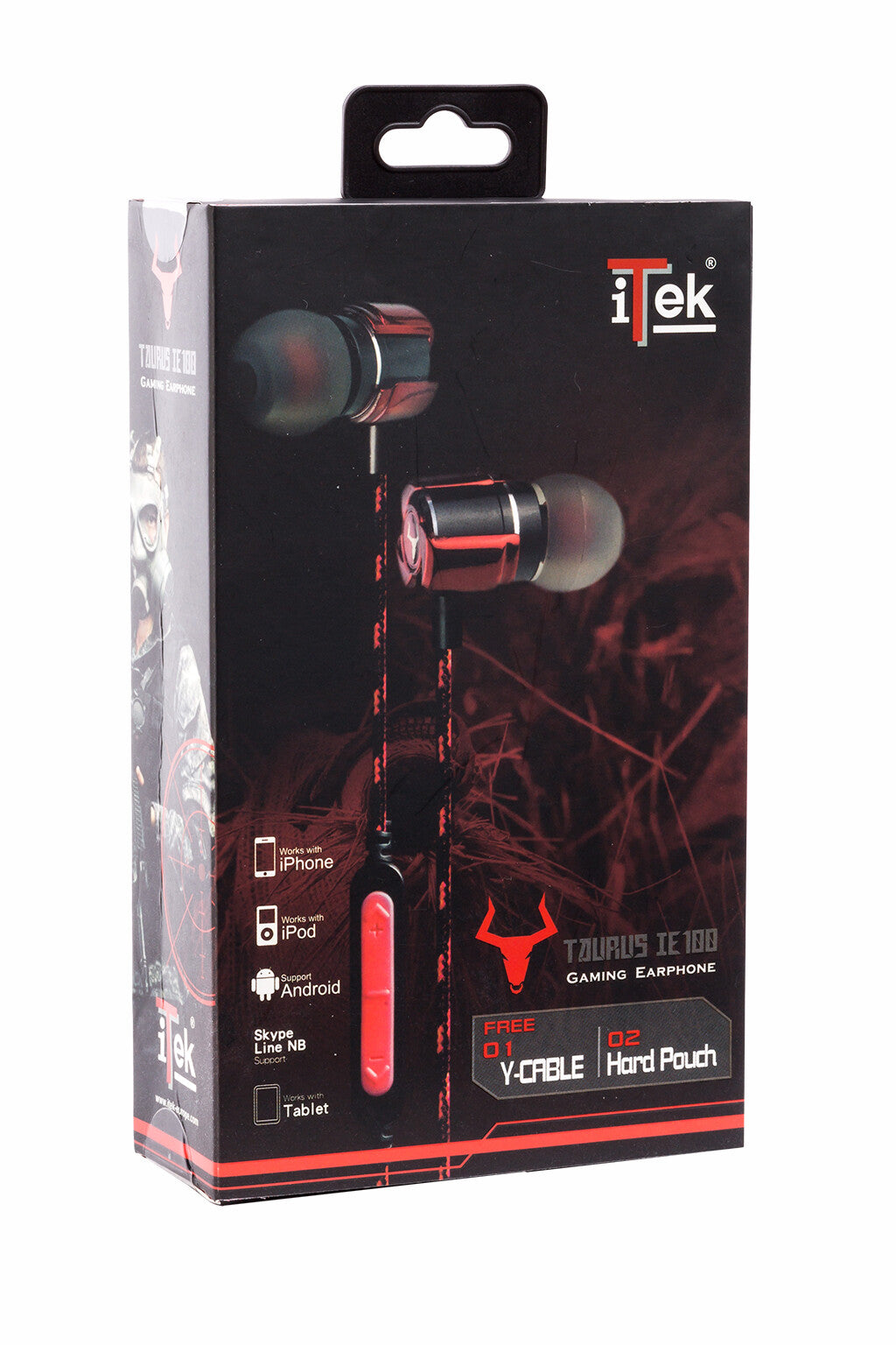 Cuffie In Ear Gaming TAURUS IE100 - Corpo in lega di zinco- controllo volume indipendente- custodia