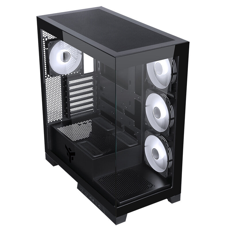 Case SHOWBUI 45B - Gaming Tower- ATX- 4x12cm ARGB fan- 2xUSB3- Type-C- Side & Front Panel Temp Glass