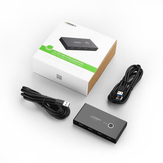 UGREEN Box Condivisione 2 PC in 4 periferiche USB 3.0