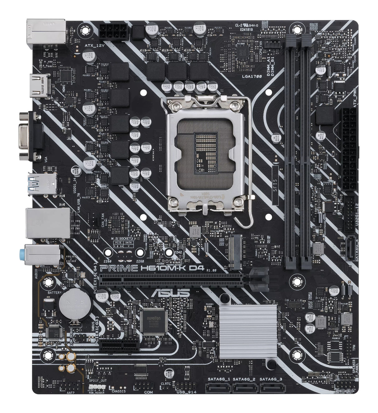 MB Asus 1700 Intel PRIME H610M-K- PCIe4- M.2- 2xDDR4- HDMI- D-Sub- SATA6- USB3.2 Gen1- mATX