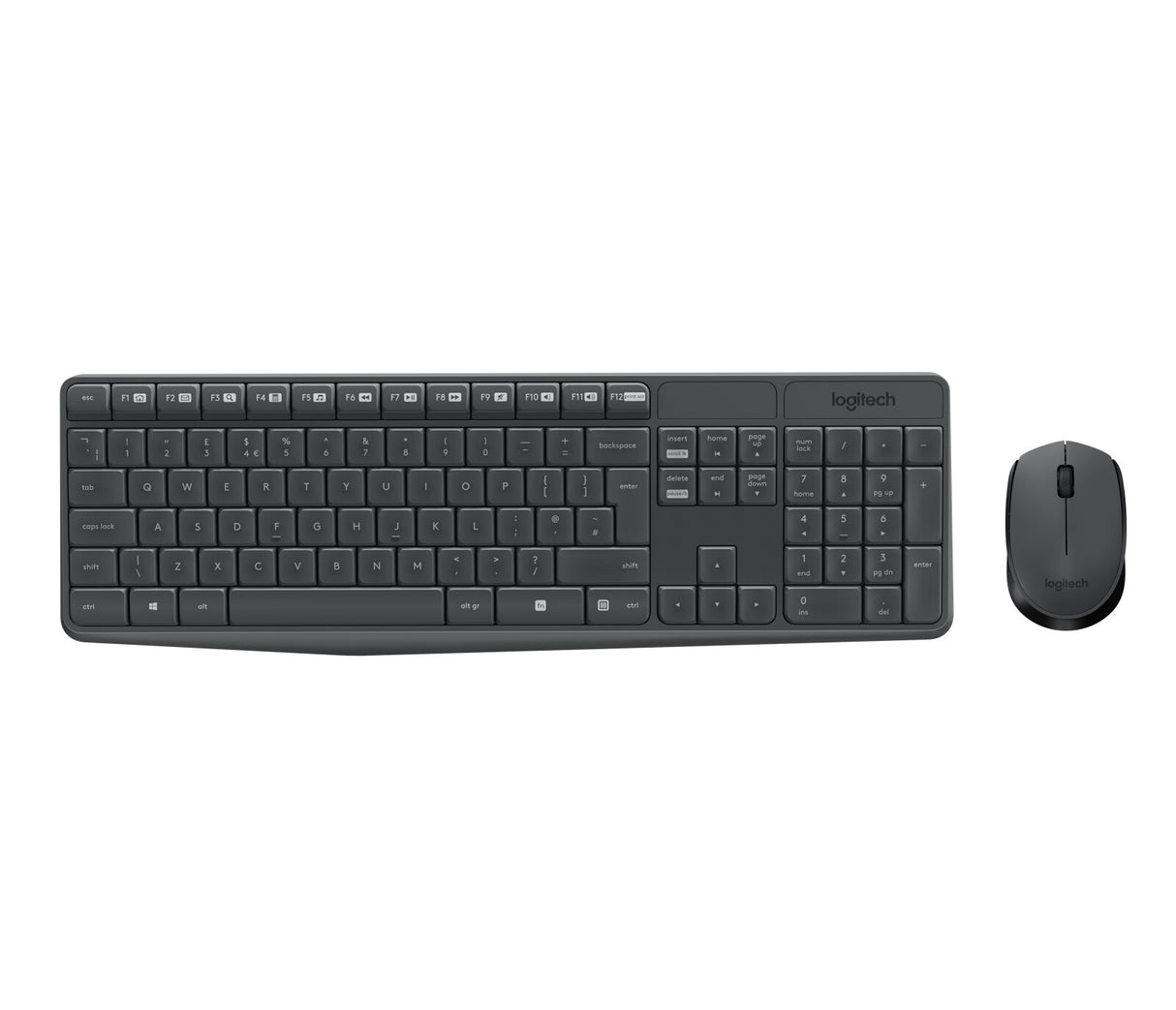 LOGITECH RETAIL Keyboard + Mouse - MK235- Wireless- Black