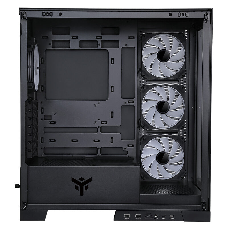 Case SHOWBUI 45B - Gaming Tower- ATX- 4x12cm ARGB fan- 2xUSB3- Type-C- Side & Front Panel Temp Glass