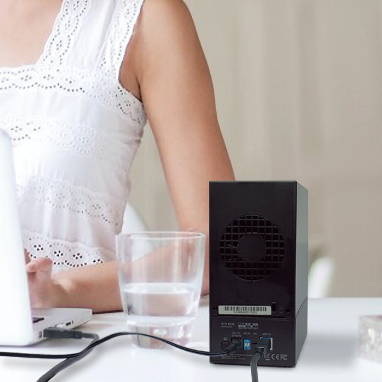 ICY BOX Case External RAID 0/1 Large/Single for 2 HDD3.5"