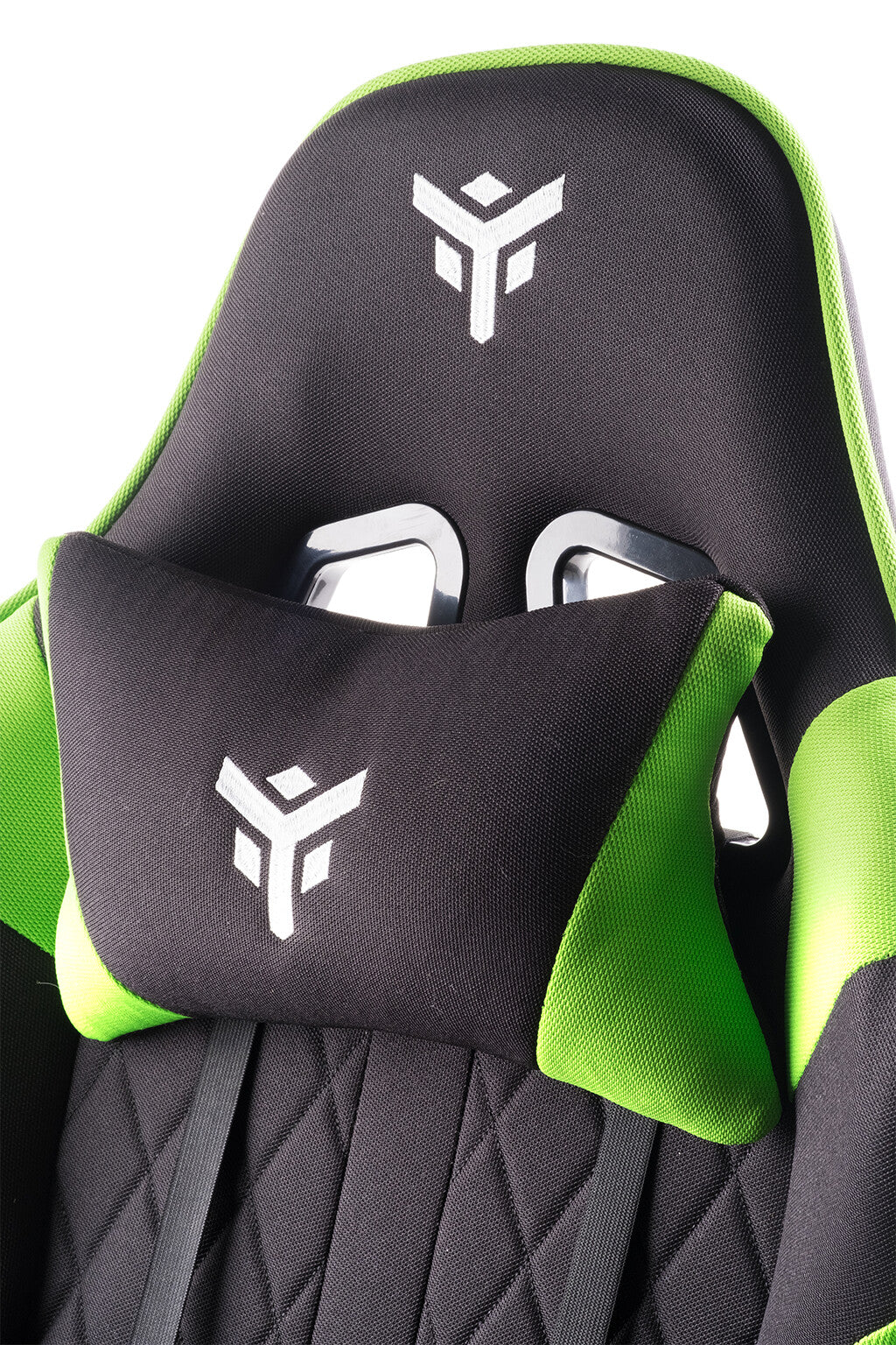 itek Gaming Chair RHOMBUS FF10 - Tessuto- Doppio Cuscino- Schienale Reclinabile- Nero Verde