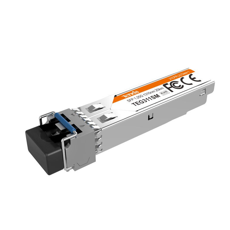 Tenda Modulo Fibra Ottica TEG311SM - Single-Mode- Full-duplex- Hot-pluggable- Auto-detect SFP- Transmiss Up To 1.25Gbps