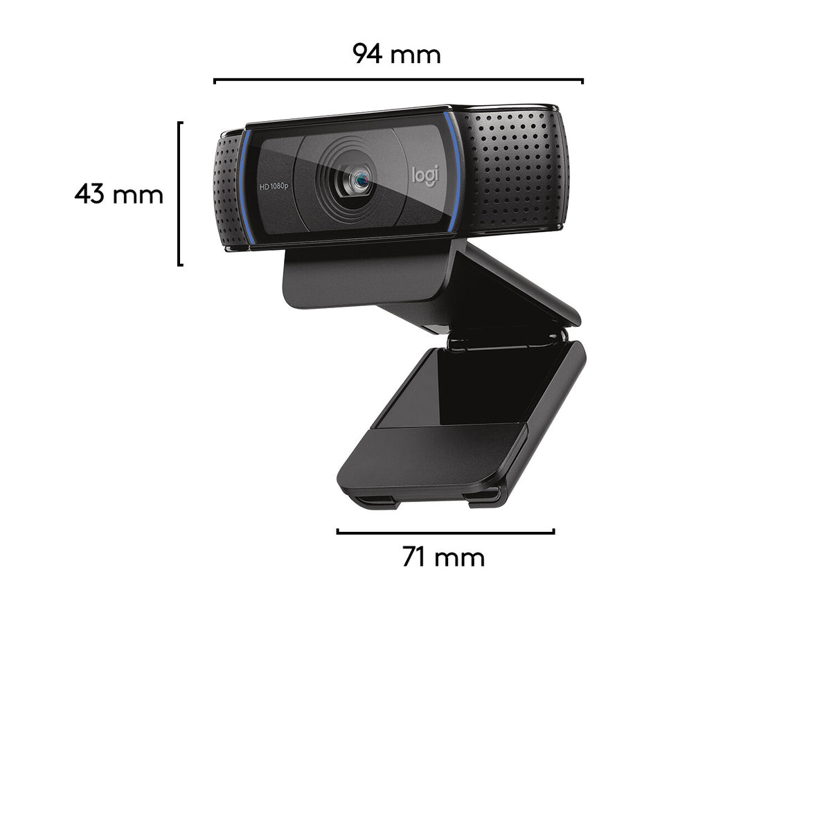 LOGITECH RETAIL Webcam - C920 HD Pro - 3MP 1080p - Dual Mic - Stereo - USB