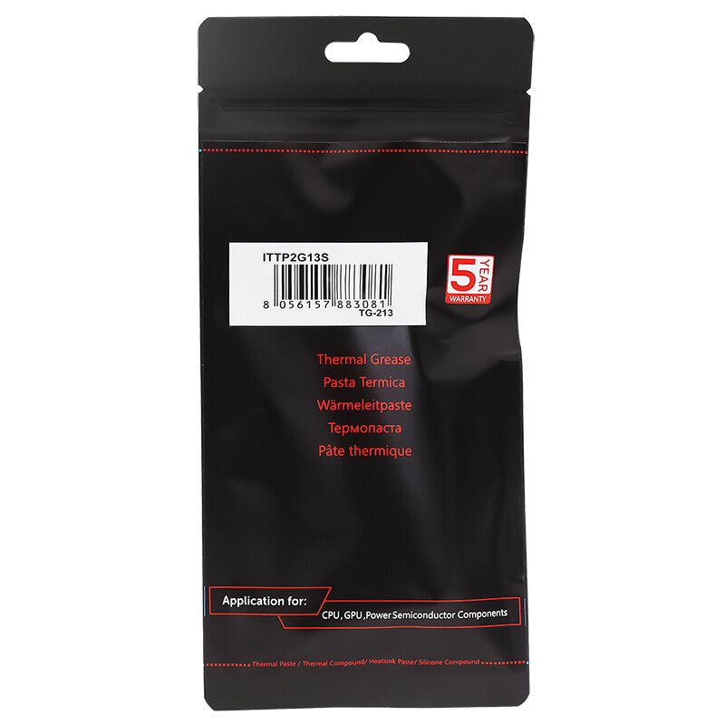Pasta Termica TG-213 - Siringa da 2g con spatola- Gray- Extreme Performance (13.4 W/mk)