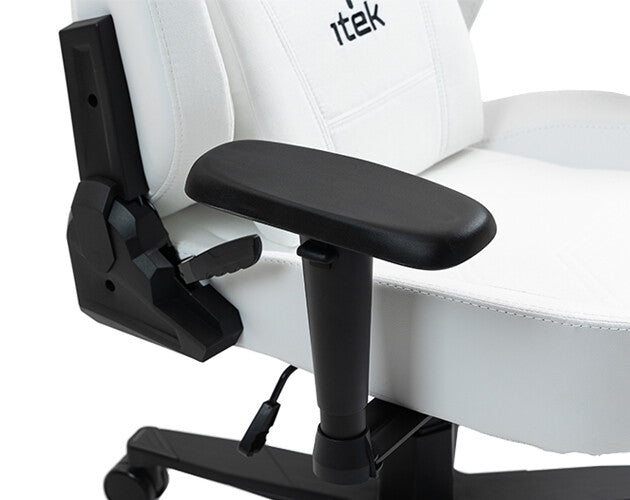 itek Gaming Chair SHUTTLE PM66 - PVC e Tessuto- Braccioli 3D- Nero Bianco