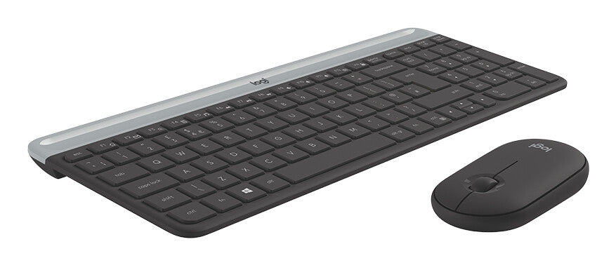 Tastiera + Mouse LOGITECH RETAIL - MK470- Wireless- Slim- Nera
