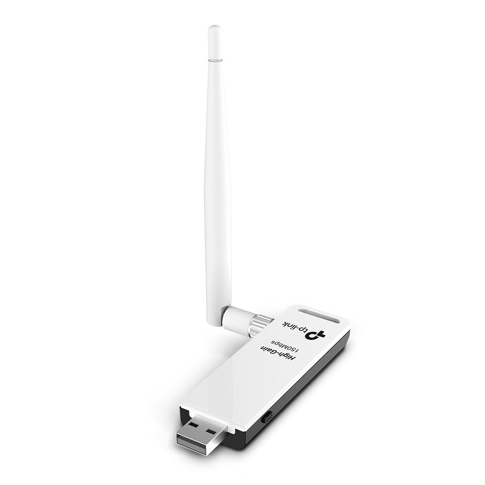TP-LINK Antenna USB Wi-Fi- 150Mbps- 1T1R- 2.4GHz-802.11b/g/n- USB 2.0-WPS Button-1 detac Antenna