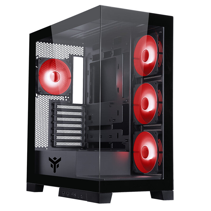 Case SHOWBUI 45B - Gaming Tower- ATX- 4x12cm ARGB fan- 2xUSB3- Type-C- Side & Front Panel Temp Glass