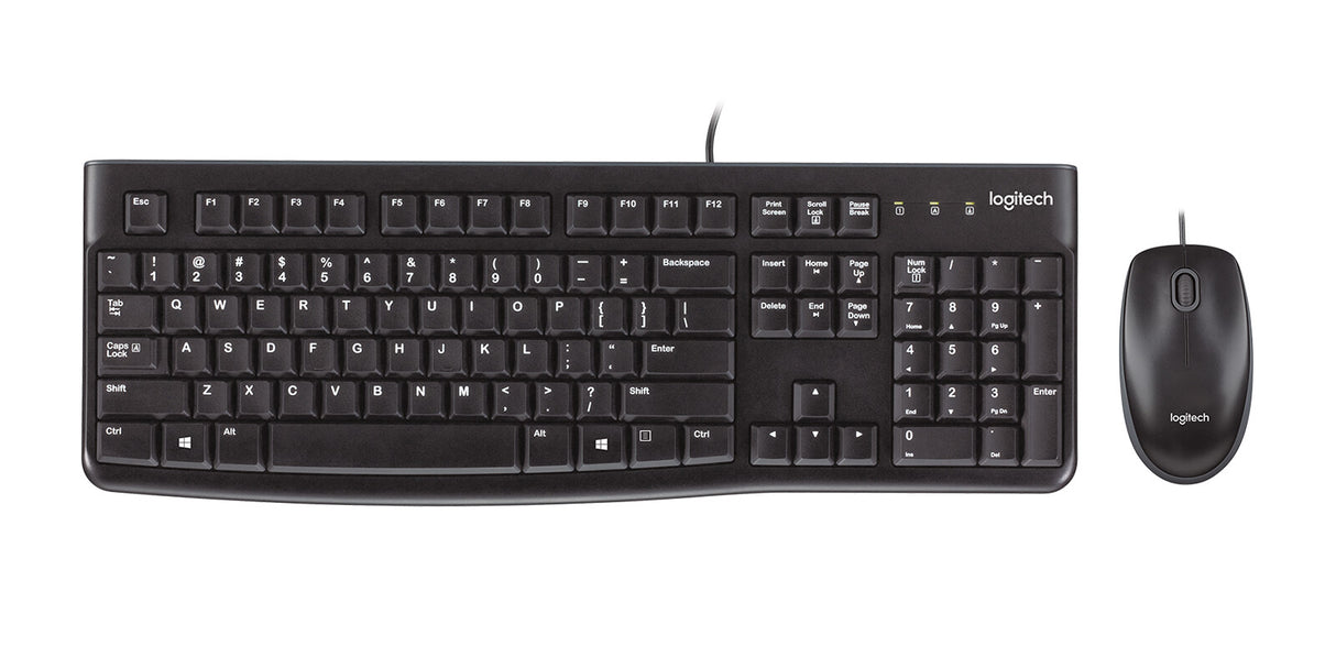 LOGITECH RETAIL Keyboard + Mouse - MK120- USB- Black