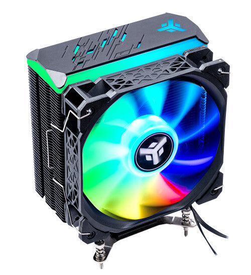 Dissipatore ad aria ICY-4HLA - Skt universale- 150W TDP- 4 HP- ventola 12cm- full black- ARGB