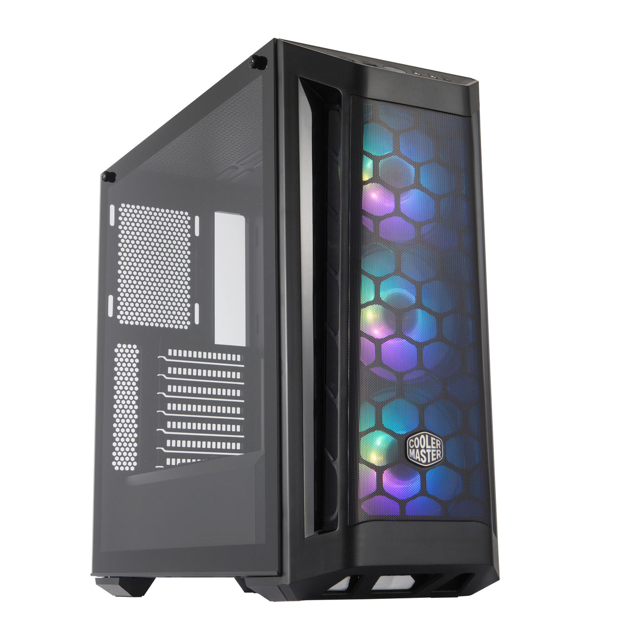 Case MasterBox MB511 ARGB- 2xCombo 2.5"/3.5"-5xSSD- 3x 120 ARGB fans-incl. controller-Radiator Support-Temp.Glass Side P.-NO PSU