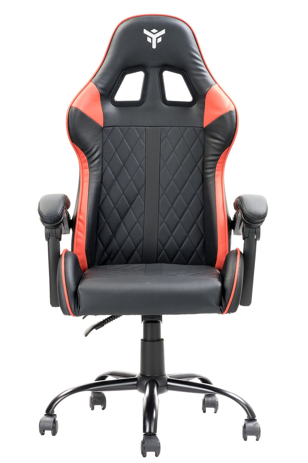 itek Gaming Chair RHOMBUS PF10 - PVC - Double Cushion - Reclining Backrest - Black Red