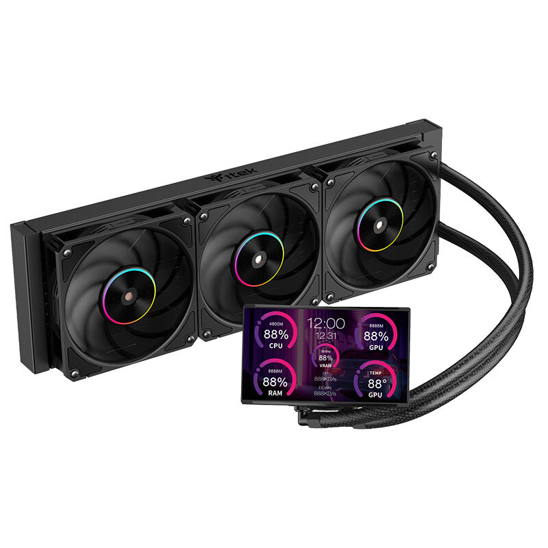 Dissipatore a liquido THERMORA 50B - 360mm- Skt Universale- ARGB PWM fan- LCD 5" con software