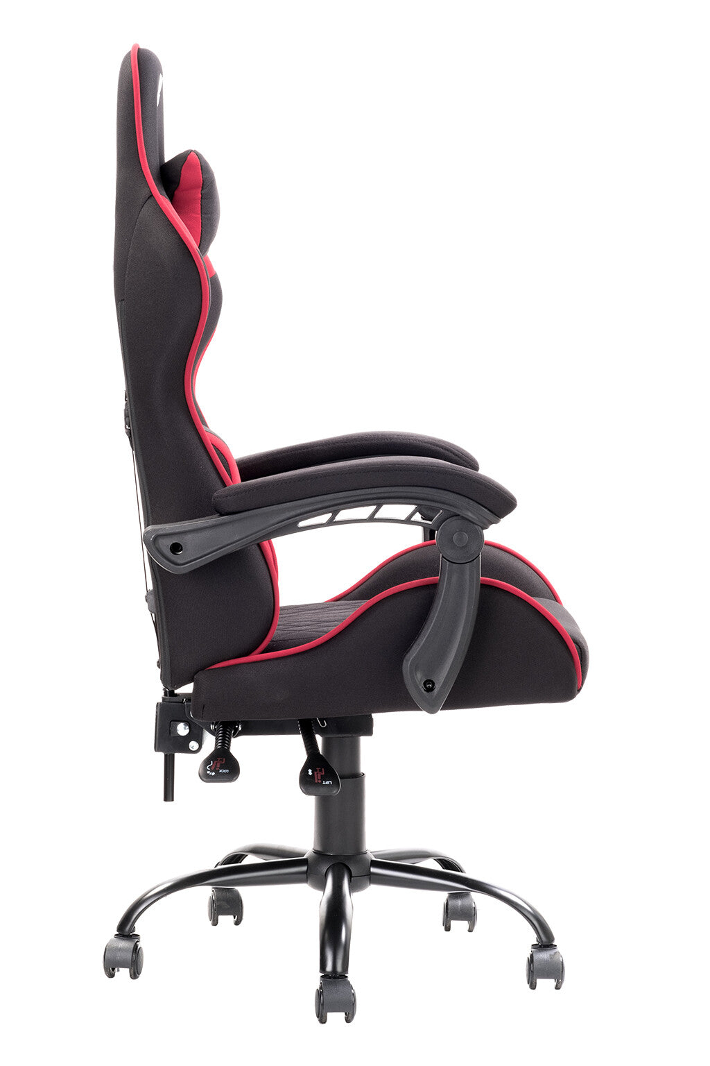 itek Gaming Chair RHOMBUS FF10 - Tessuto- Doppio Cuscino- Schienale Reclinabile- Nero Rosso