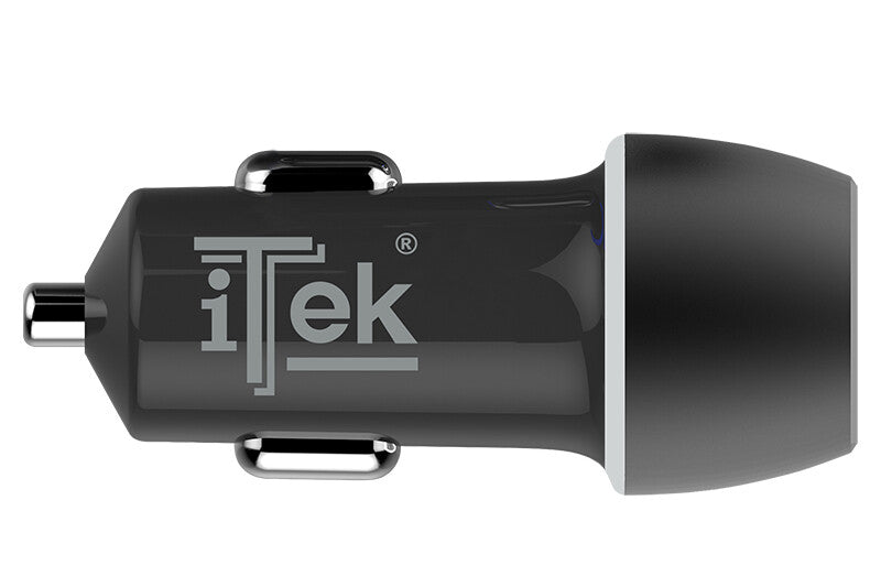 Caricabatteria per auto da 42W- 6A(2x3A) con 2 porte: PD+QC3.0- Smart IC