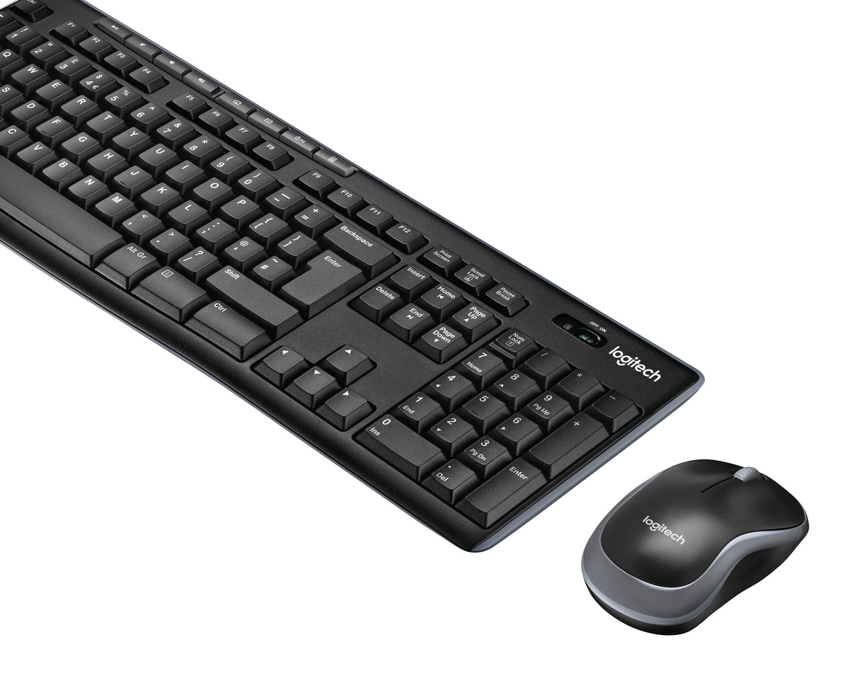 LOGITECH RETAIL Keyboard + Mouse - MK270 - Wireless - Black