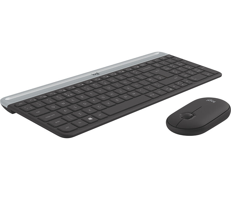 Tastiera + Mouse LOGITECH RETAIL - MK470- Wireless- Slim- Nera