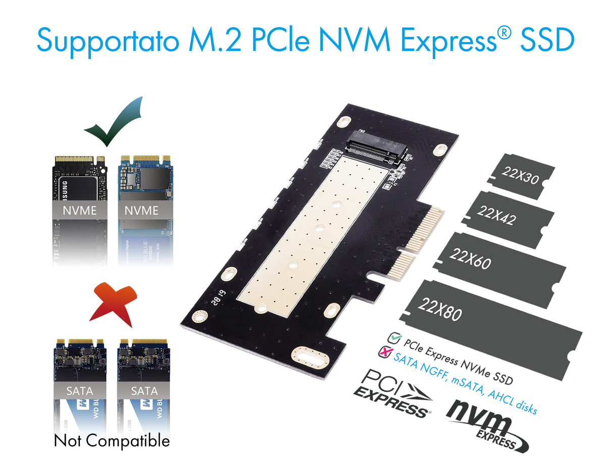 ICY BOX Scheda di estensione PCIe per SSD M.2 NVMe- PCI-E x4