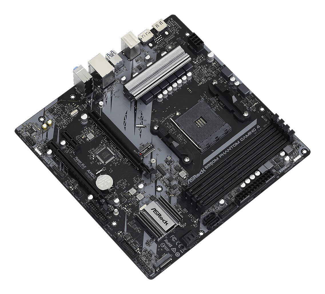 MB Asrock AM4 B550M PHANTOM GAMING 4- 4*DDR4- 4*SATA3- 2*M.2- HDMI- DP- mATX