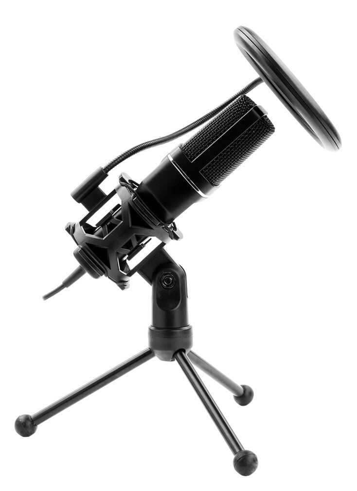 M100 Condenser Microphone - USB - tripod - pop filter and sponge - professional audio