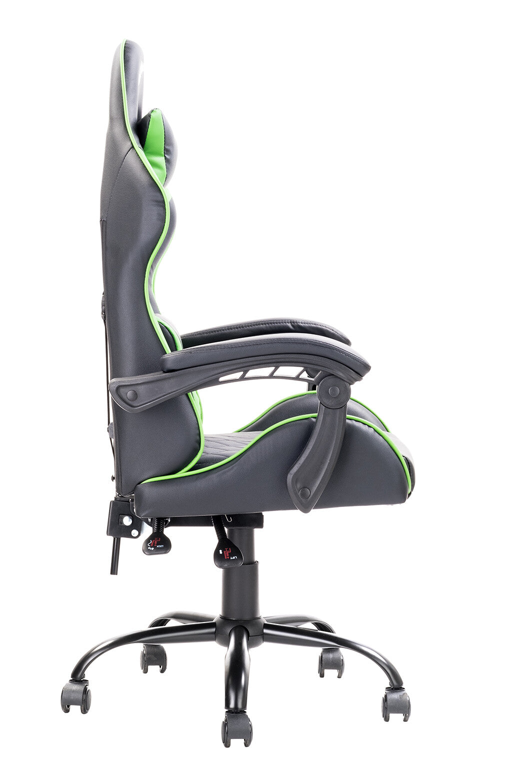 itek Gaming Chair RHOMBUS PF10 - PVC- Doppio Cuscino- Schienale Reclinabile- Nero Verde