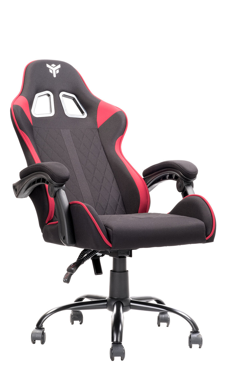 itek Gaming Chair RHOMBUS FF10 - Tessuto- Doppio Cuscino- Schienale Reclinabile- Nero Rosso