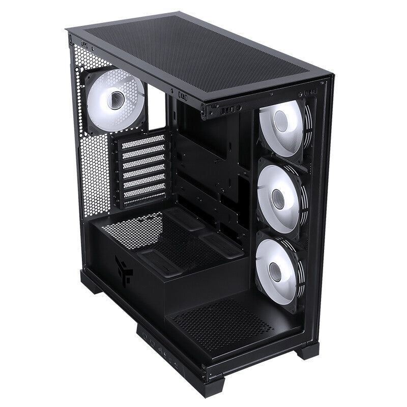 Case SHOWBUI 45B - Gaming Tower- ATX- 4x12cm ARGB fan- 2xUSB3- Type-C- Side & Front Panel Temp Glass