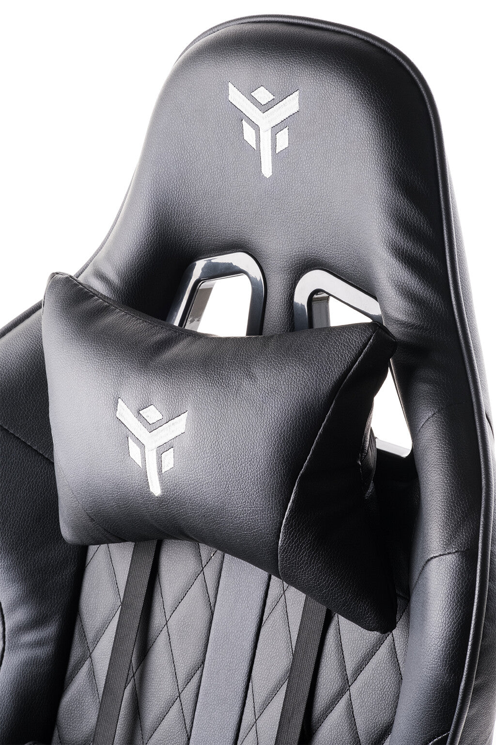 itek Gaming Chair RHOMBUS PF10 - PVC- Doppio Cuscino- Schienale Reclinabile- Nero Nero
