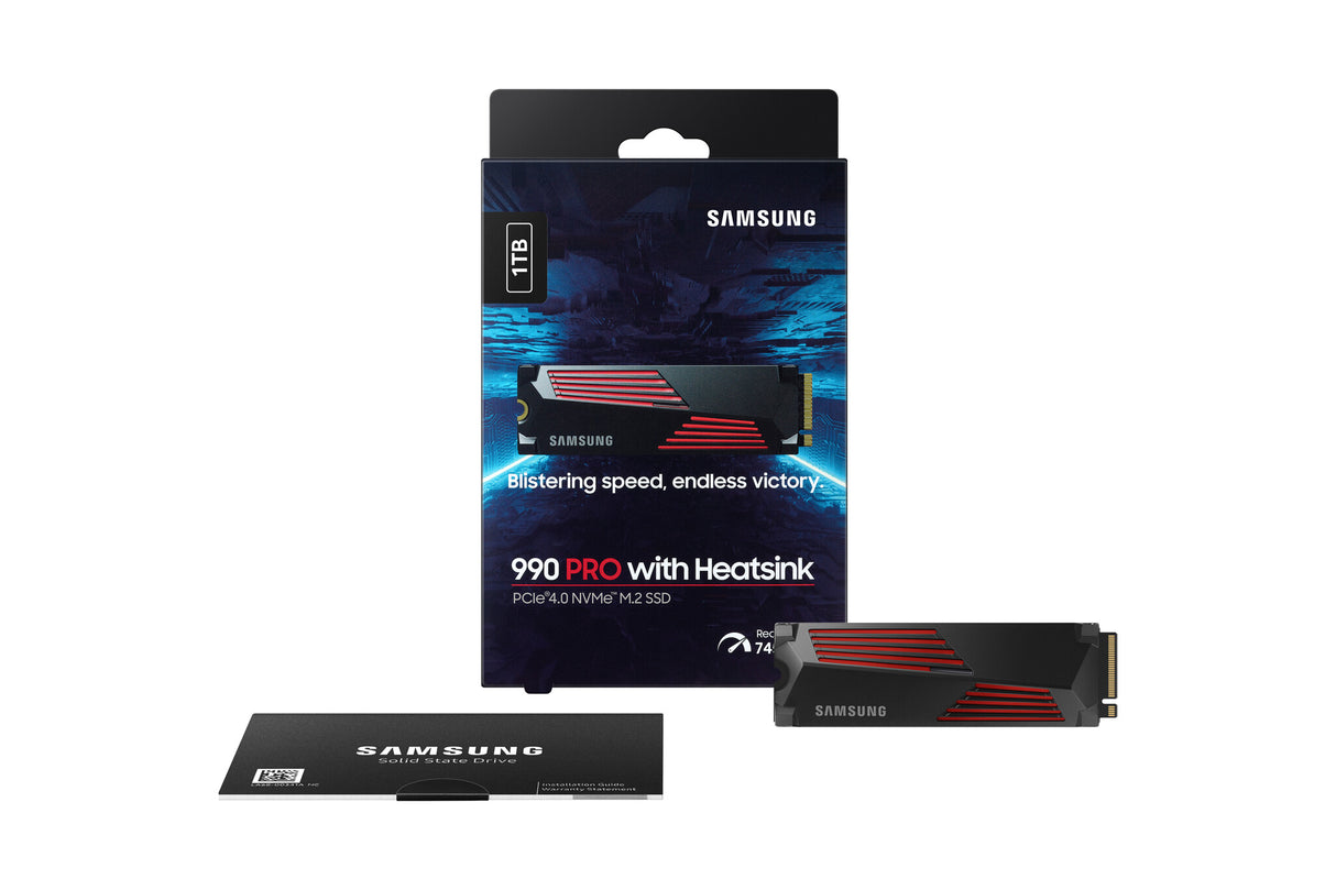 SSD SAMSUNG 990 PRO - 1TB M.2 PCIe Gen4x4 (R7450- W6900) Heatsink