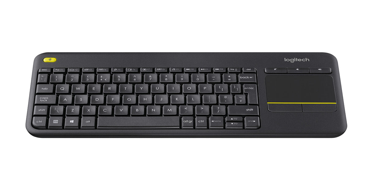 LOGITECH RETAIL Keyboard - K400 Plus - Wireless - Touchpad - Multimedia - Black