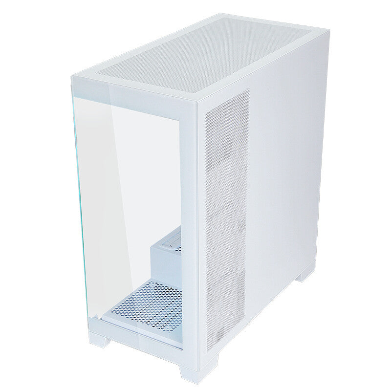 Case SHOWBUI 45W - Gaming Tower- ATX- 4x12cm ARGB fan- 2xUSB3- Type-C- Side & Front Panel Temp Glass- White Edition