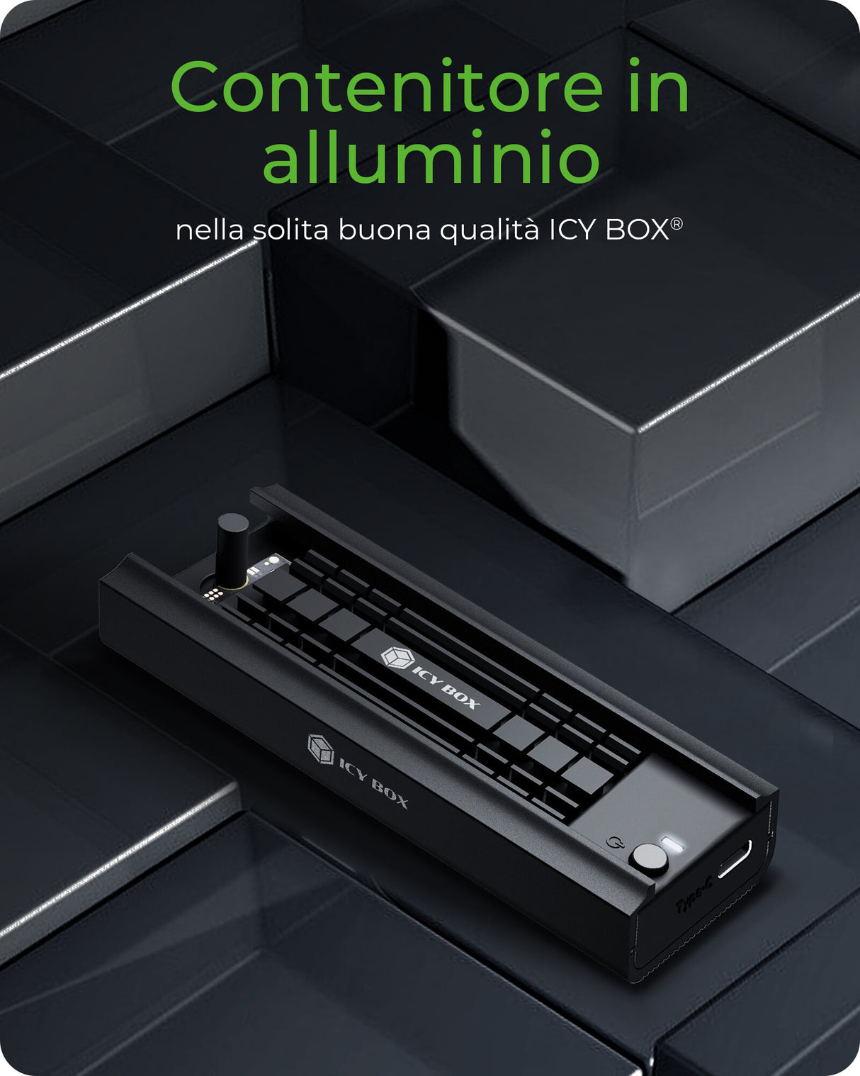 ICY BOX Docking Station per M.2 NVMe & SATA SSD- Type-C Gen2- 10 Gbps