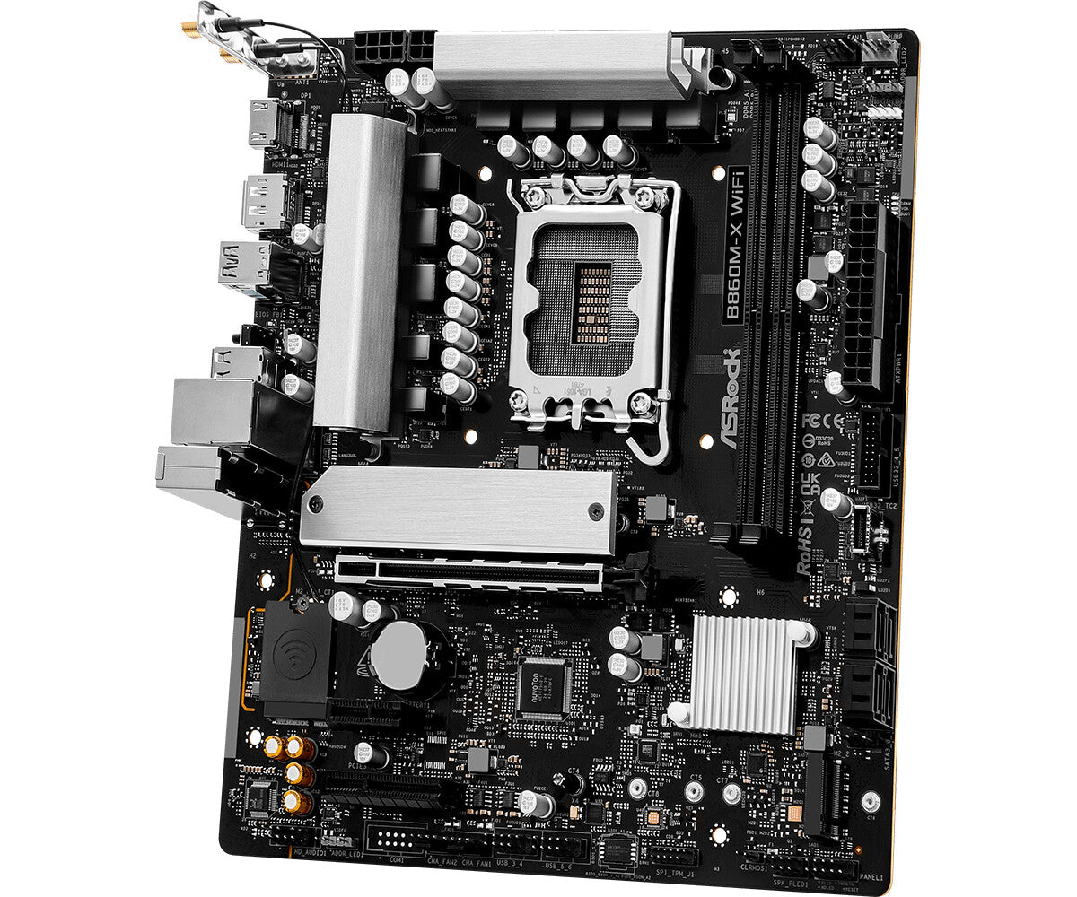 MB Asrock 1851 Intel H810M-X WIFI- 2*DDR5 4*SATA3- 2*M.2- HDMI- DP- mATX