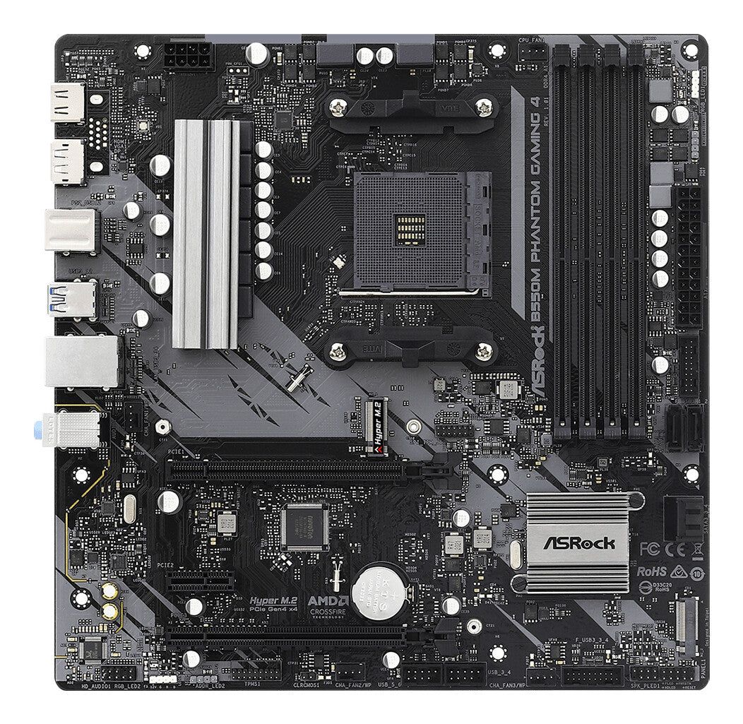 MB Asrock AM4 B550M PHANTOM GAMING 4- 4*DDR4- 4*SATA3- 2*M.2- HDMI- DP- mATX
